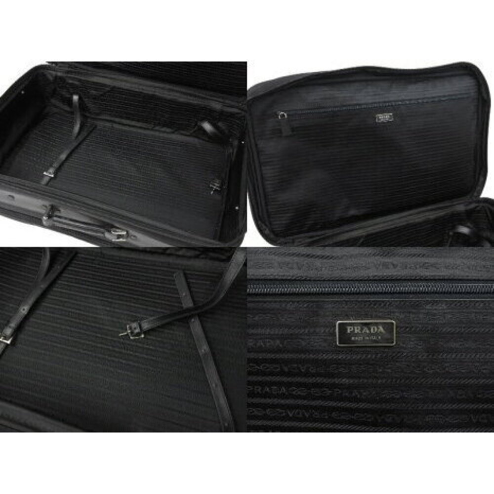 Prada Carry Bag Double Casters Triangle Logo Black - Picture 8 of 8
